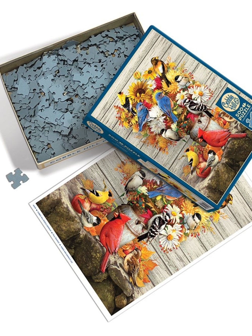 Cobble Hill Autumn Songbirds 500-Piece Puzzle - - Picture 7 of 7